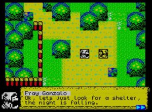 Brunilda - Spielscreen mit den zwei Mönchen