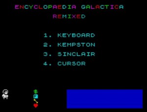 Encyclopaedia Galactica - Menü