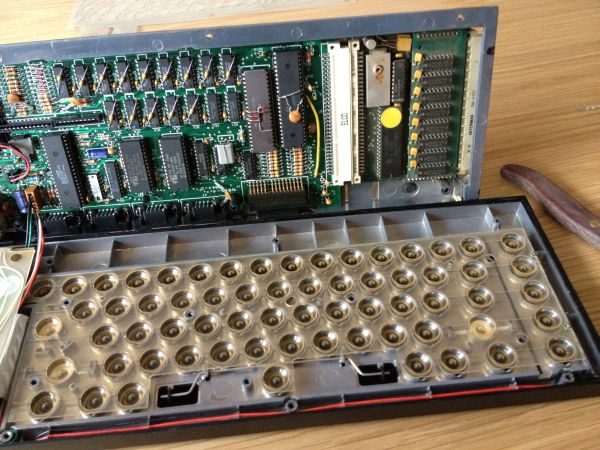 Sinclair QL - Tastatur Membrane - Keyboard Unterseite