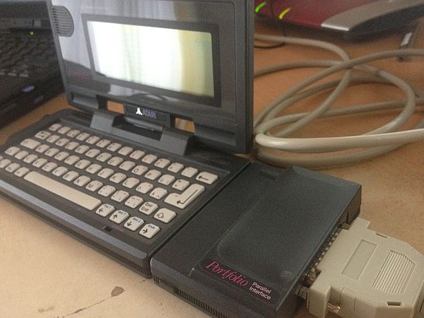 Pofo FT Atari Portfolio mit Paralleler Schnittstelle