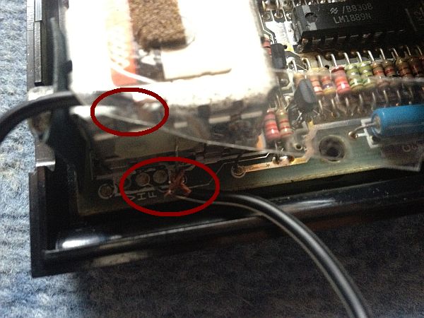 "grober" Test des Anschlusses - ein Kabel auf Masse - ein Kabel auf den Video Pin