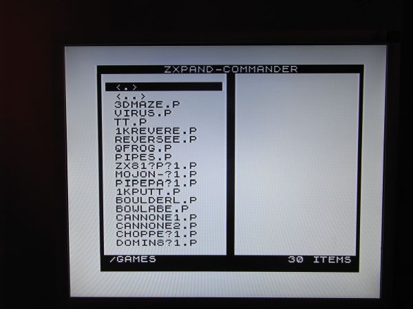 Retro: Sinclair ZX81 – ZXpand Commander