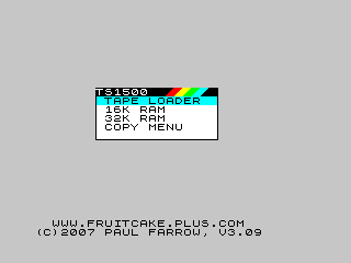 TS1500 ROM Menü