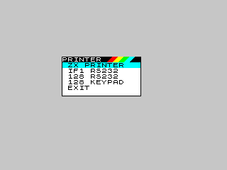 ZX81 RC Drucker Menü
