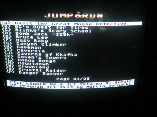 4MB Flash MegaCart - Menü