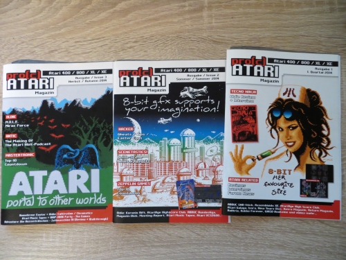 Die ersten drei Ausgaben des pro(c) Atari Magazin