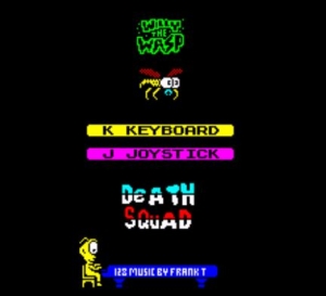Willy The Wasp 48K - Menü