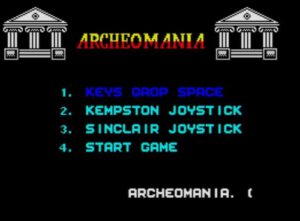Archeomania - Menü