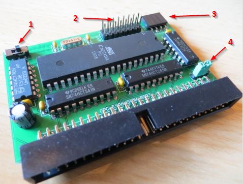 MiniBooster MX4 - Schalter und Anschlüsse