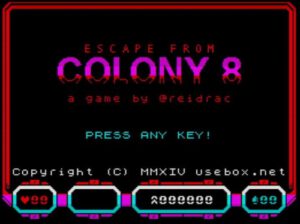 Escape From Colony 8 - Startscreen
