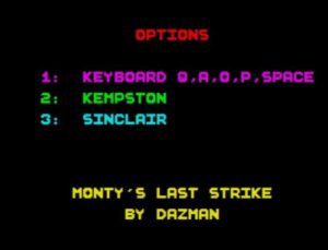 Montys Last Strike - Menü