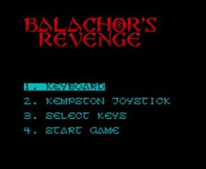 Balachors Revenge - Menü