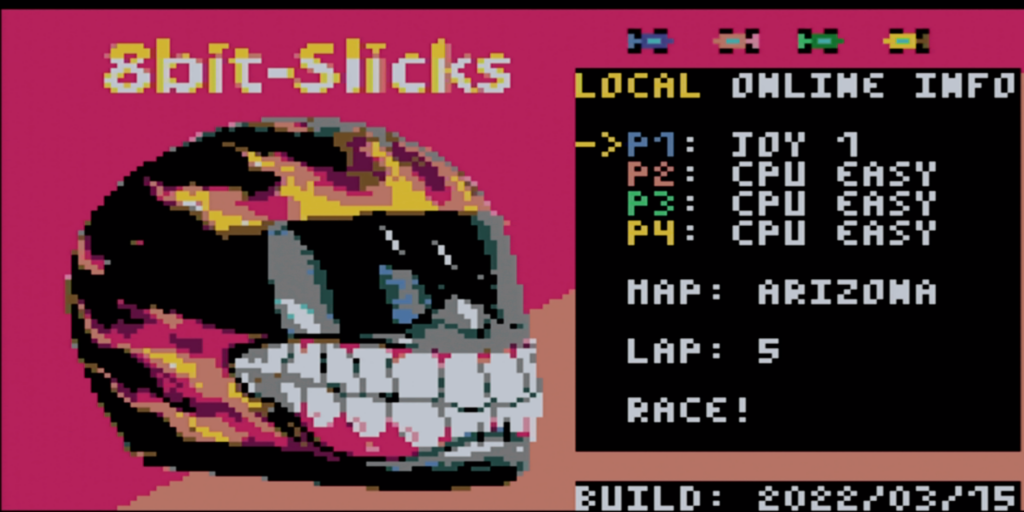 8bit-Slicks - Startbildschirm