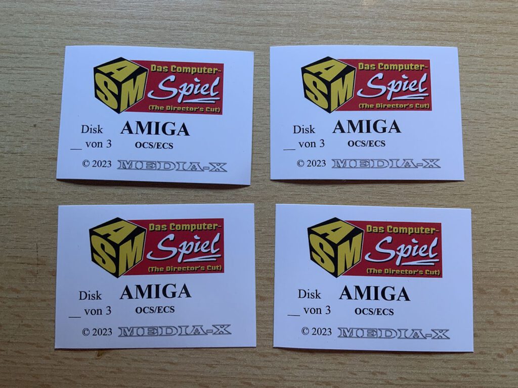 ASM - Das Computerspiel - Diskettenaufkleber