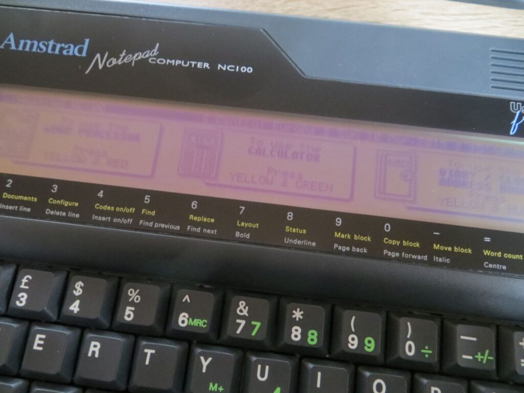 Amstrad NC100 Display