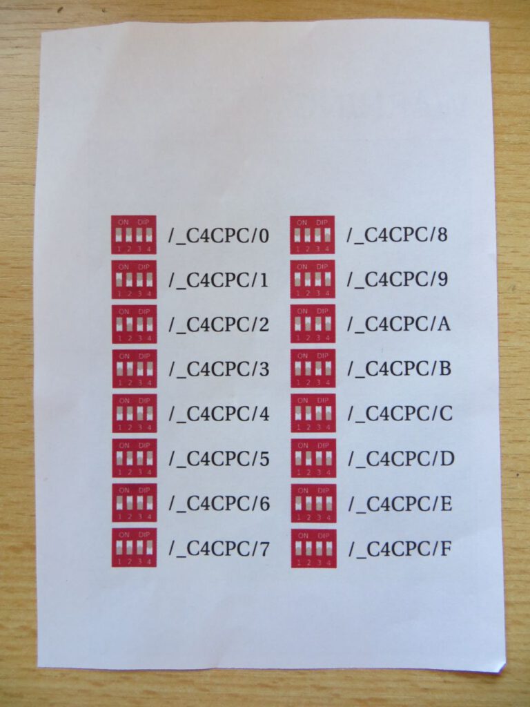 DIP Schalter Einstellungen