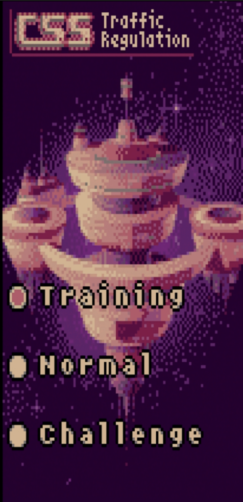 CSS Traffic Regulation - Startbildschirm