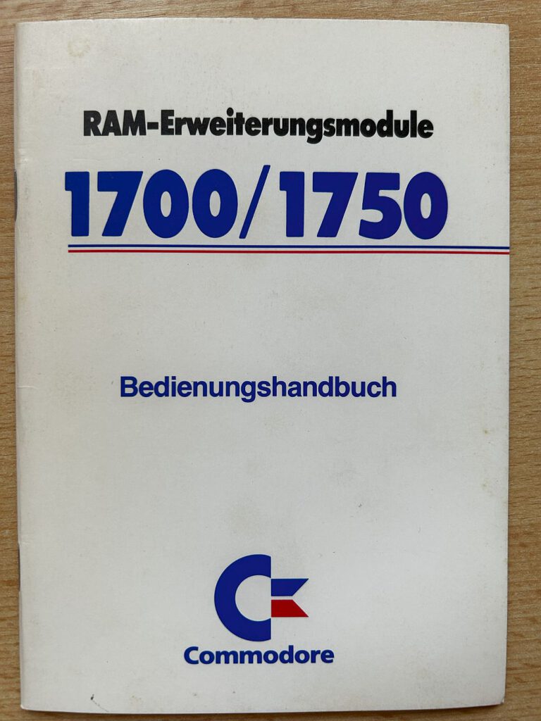 Commodore RAM-Erweiterungsmodule 1700_1750 Bedienungshandbuch