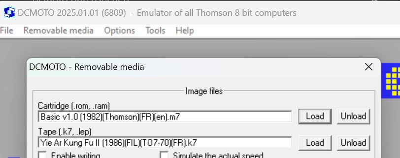 Emulator 2 - BASIC und Kassette wählen