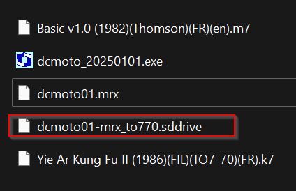 Emulator 6 - Datei für SDDRIVE