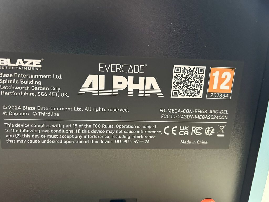 Evercade Alpha - Geräteaufkleber