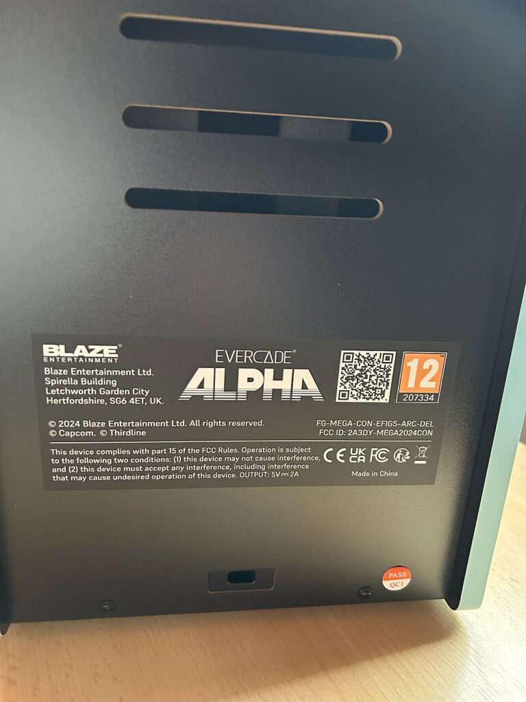 Evercade Alpha - Rückseite