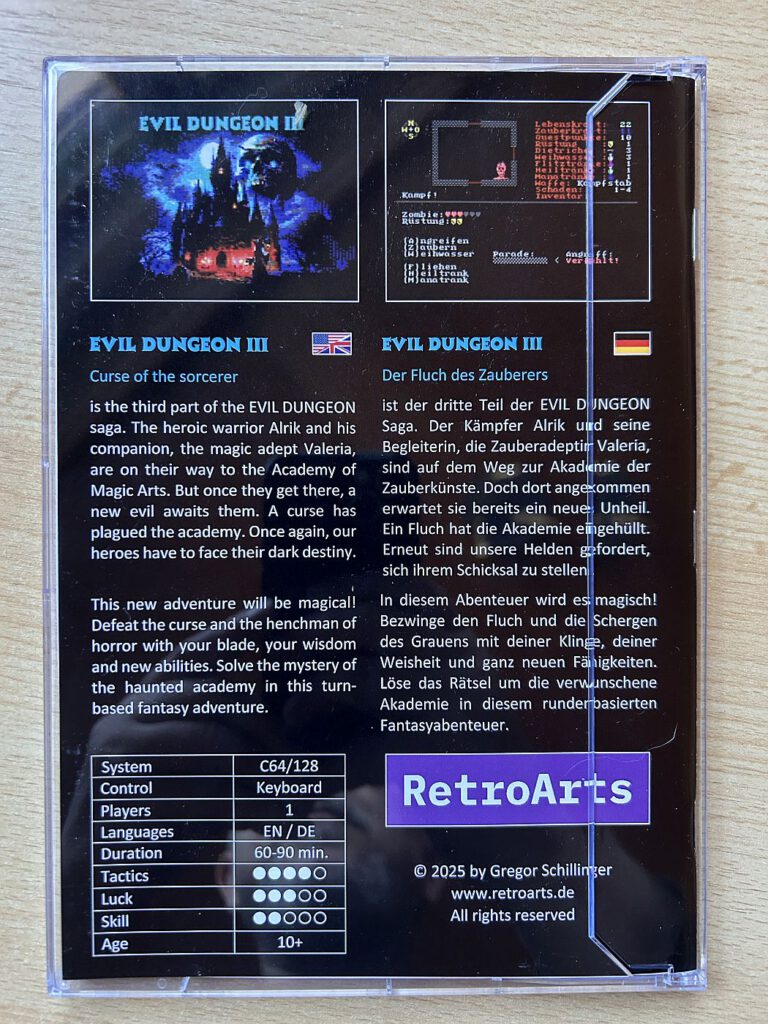 Evil Dungeon III - Rückseite