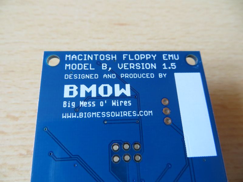 Floppy Emulator - Platine Unterseite Schriftzug