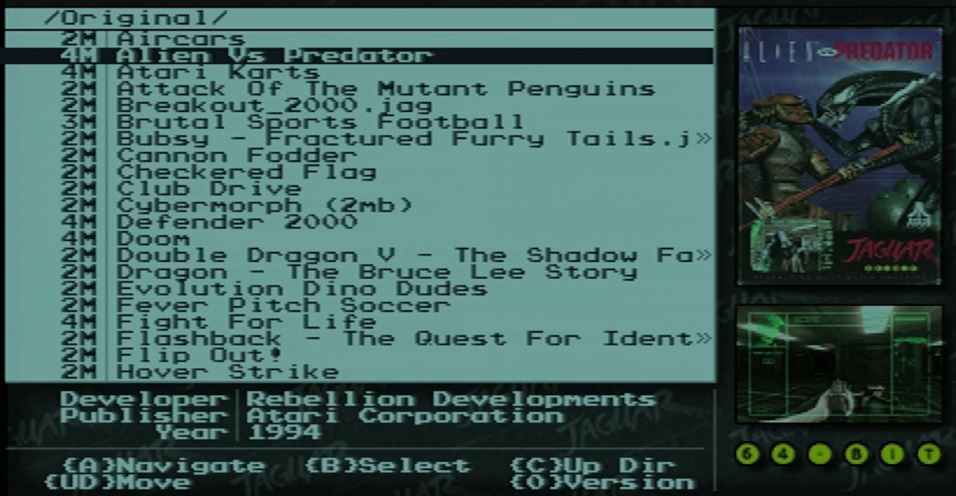 Game Drive - Spielauswahl