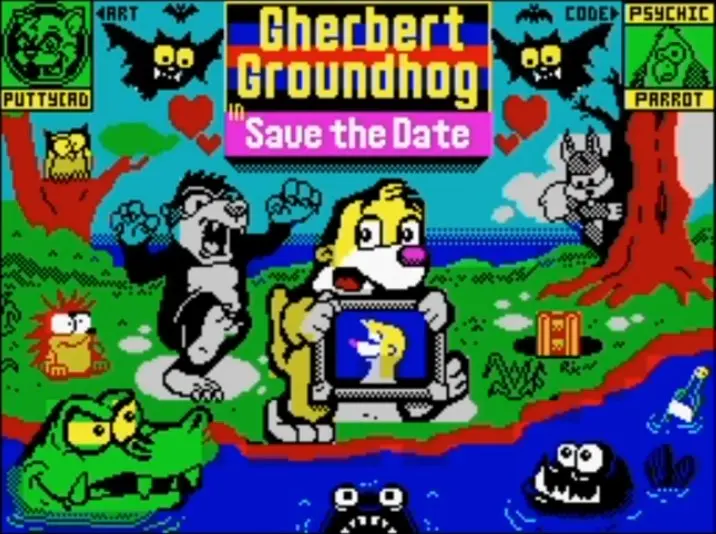 Gherbert Groundhog in Save the Date [Sinclair ZX Spectrum]
