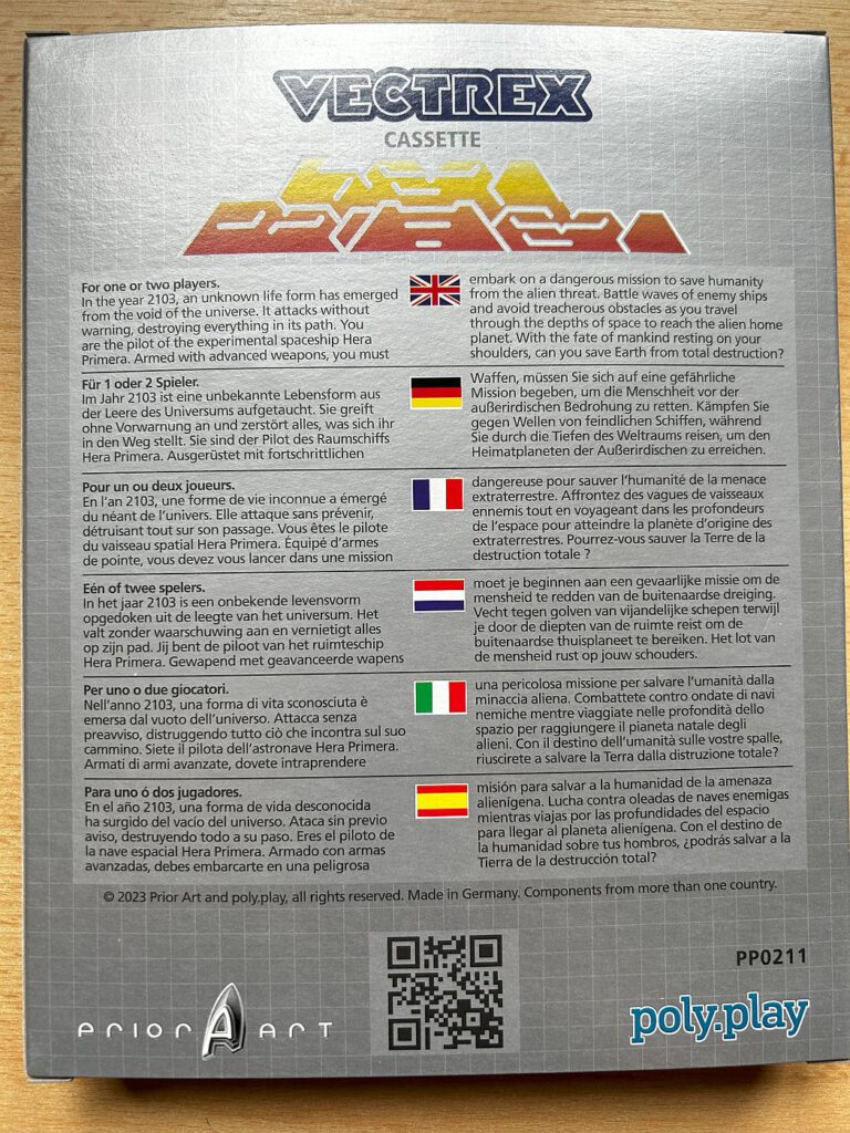 Hera Primera - Rückseite