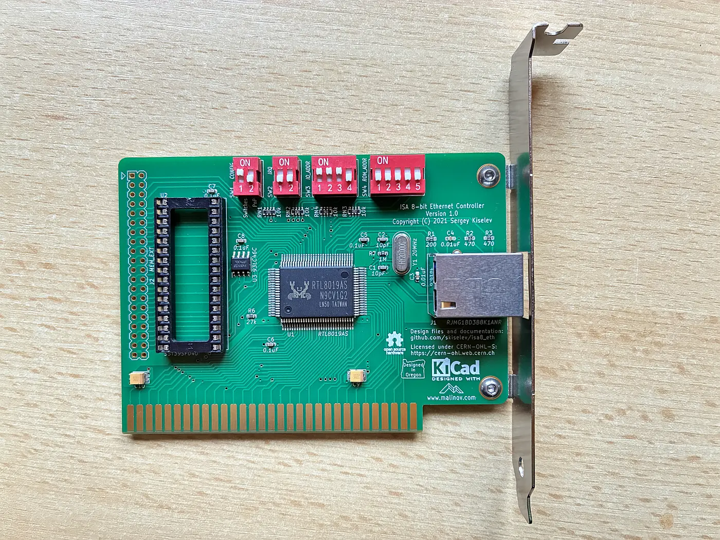ISA 8-Bit Ethernet Controller