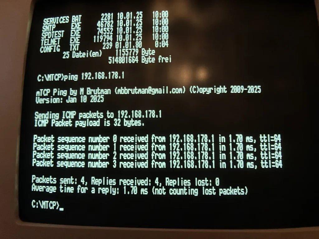 ISA 8-bit Ethernet Controller - PING