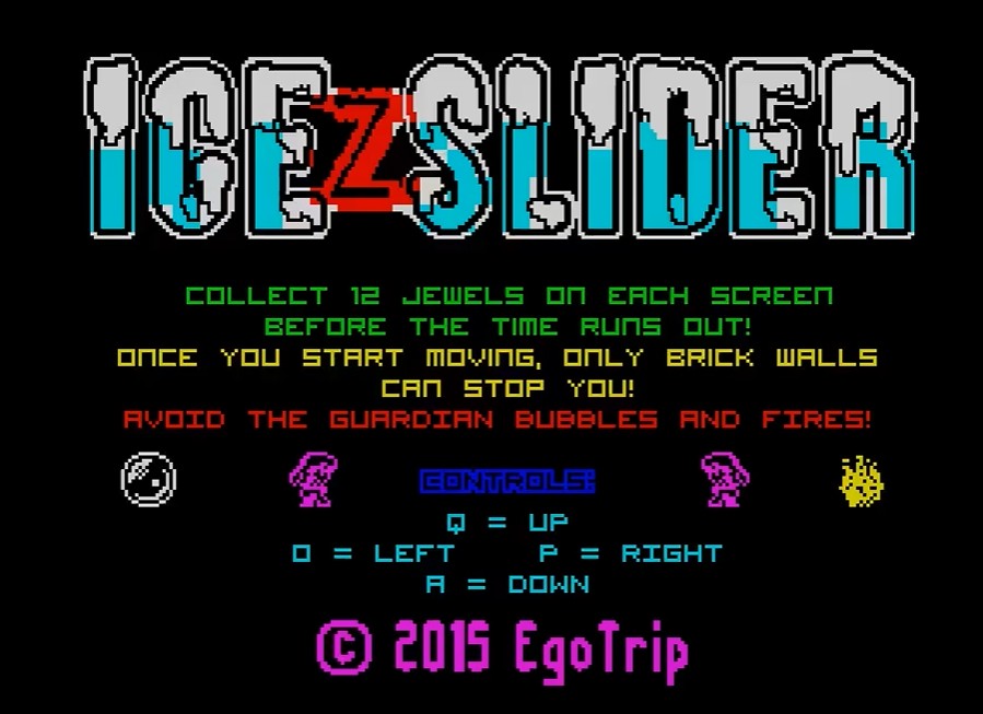 Ice Slider Z - Startscreen