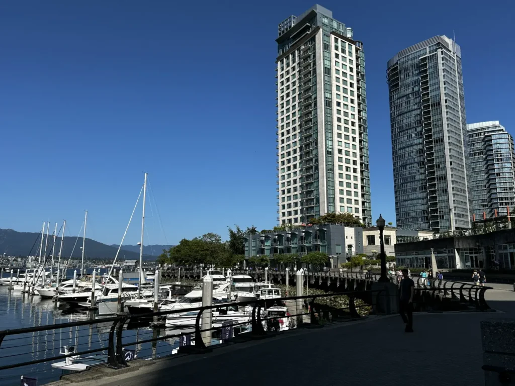 Coal Harbour Seawall Promenade in Vancouver