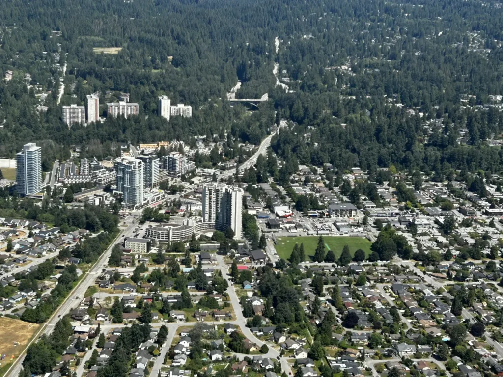 Ambleside und das obere Tals des Capilano River