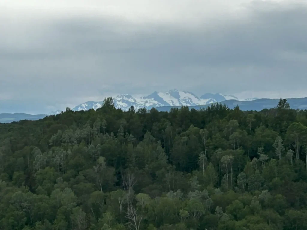 Blick von der Hagwilget Canyon Bridge