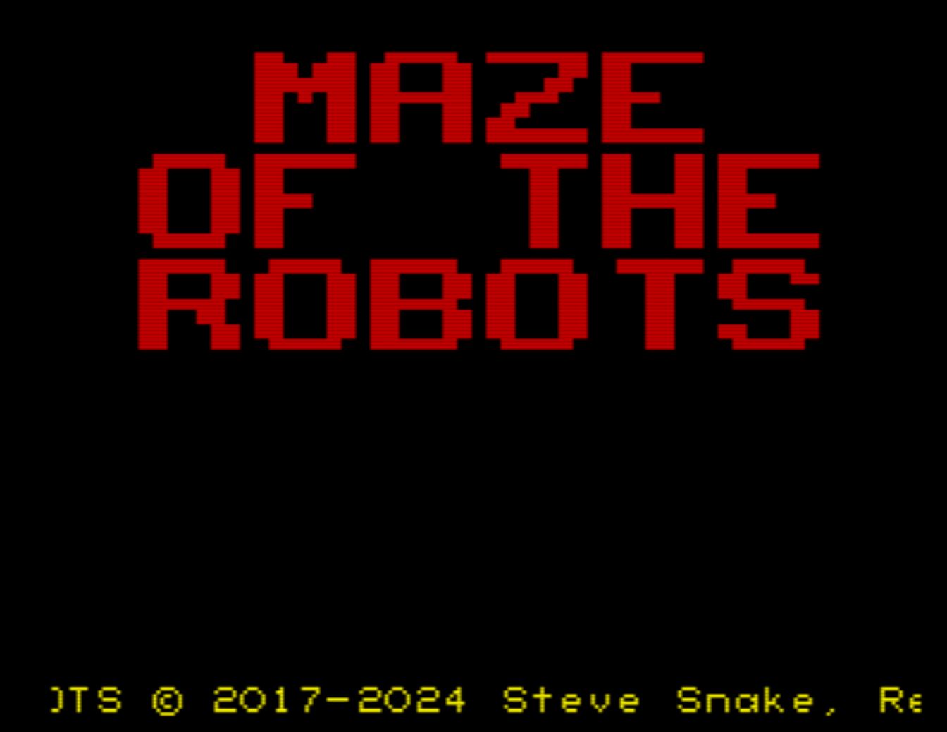 Maze Of The Robots - Startscreen
