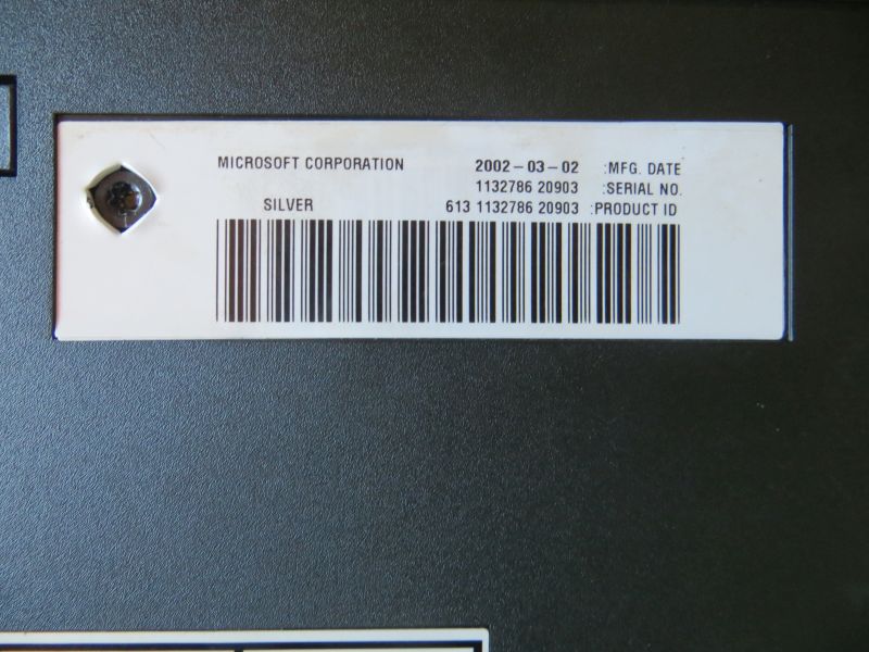 Microsoft Xbox Unterseite Microsoft Aufkleber