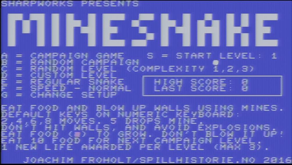 Mine Snake - Infoscreen