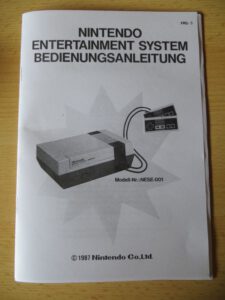 NES Bedienungsanleitung