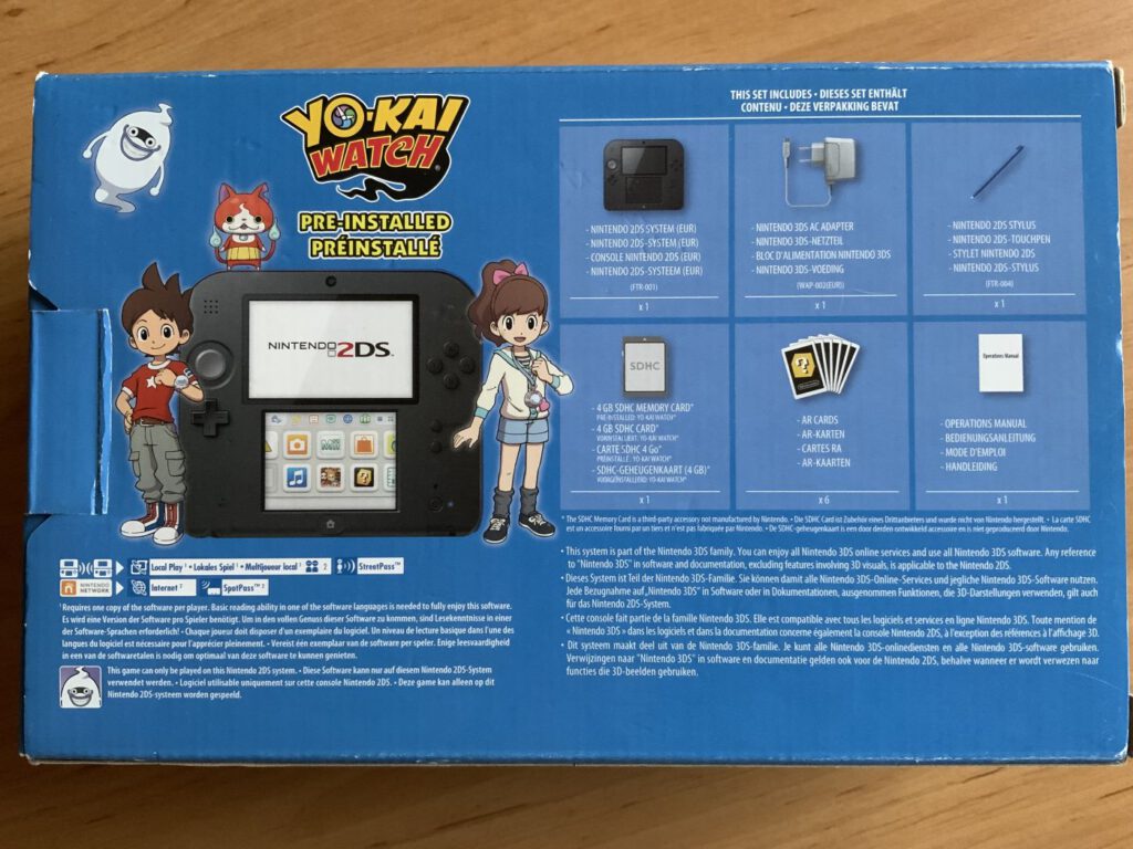 Nintendo 2DS - Yo-Kai Watch - Verpackung Rückseite
