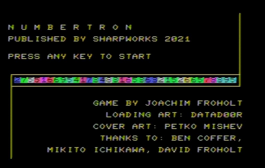 Numbertron - Startscreen