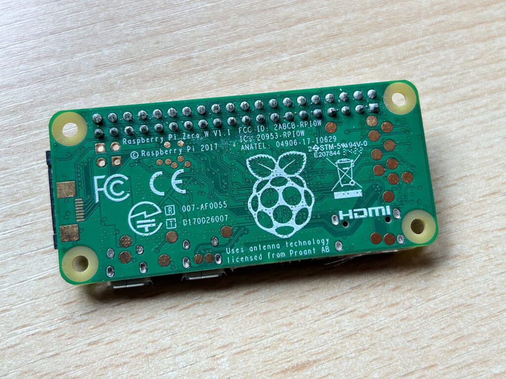 Raspberry Pi Zero W - Unterseite