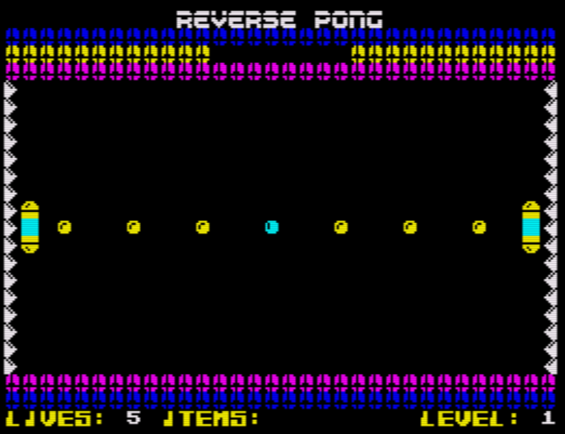 Reverse Pong [Sinclair ZX Spectrum]