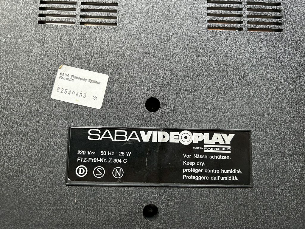 Saba Videoplay - Unterseite Aufkleber