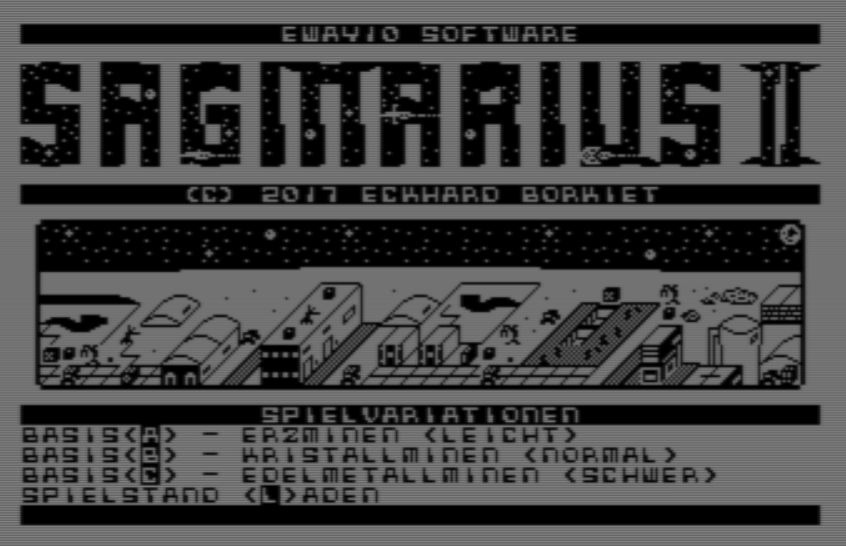 Sagittarius II - Startbildschirm