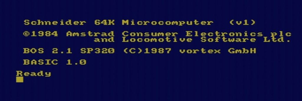 Schneider CPC464 - Einschaltmeldung Vortex SP320