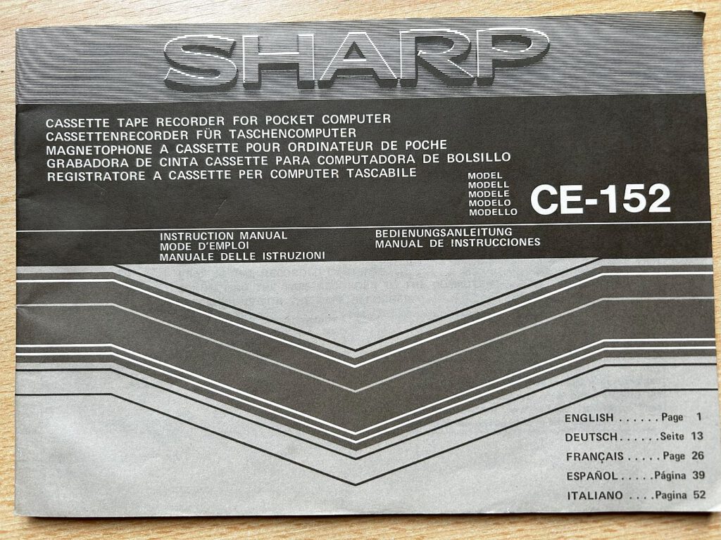Sharp CE-152 Bedienungsanleitung