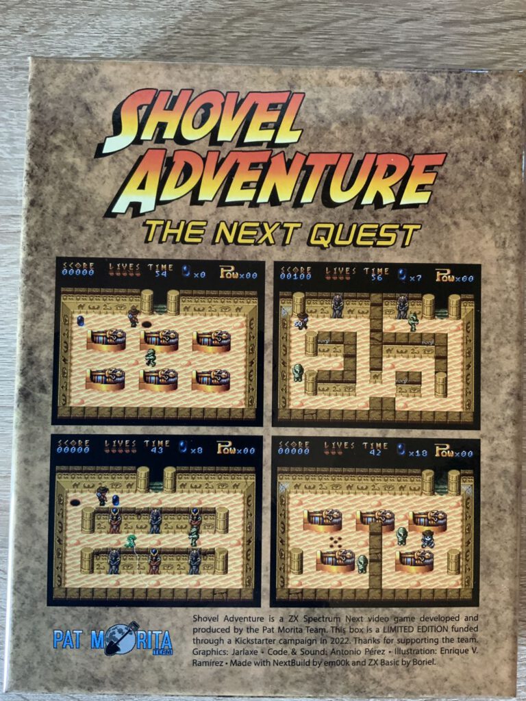 Shovel Adventure - Box Rückseite